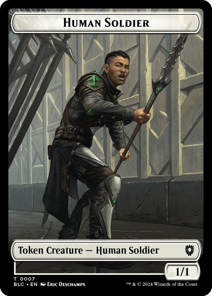 Human Soldier // Wolf (035) Double-Sided Token [Bloomburrow Commander Tokens] | The Time Vault CA