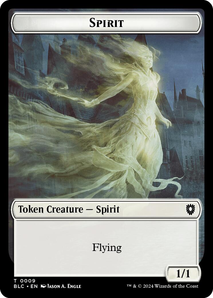 Spirit // Faerie Double-Sided Token [Bloomburrow Commander Tokens] | The Time Vault CA