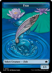 Bird (011) // Fish Double-Sided Token [Bloomburrow Commander Tokens] | The Time Vault CA