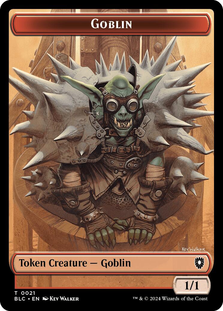 Goblin // Thopter Double-Sided Token [Bloomburrow Commander Tokens] | The Time Vault CA