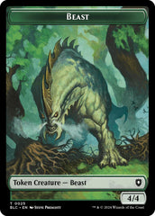 Cat // Beast (025) Double-Sided Token [Bloomburrow Commander Tokens] | The Time Vault CA