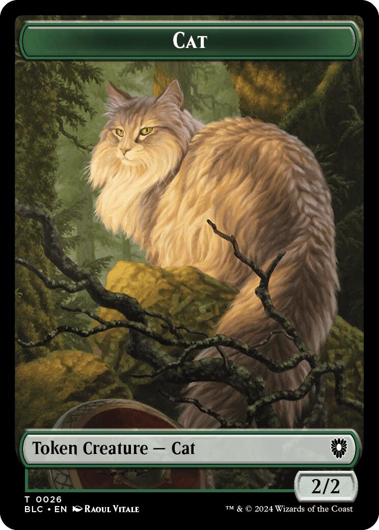 Cat // Beast (025) Double-Sided Token [Bloomburrow Commander Tokens] | The Time Vault CA