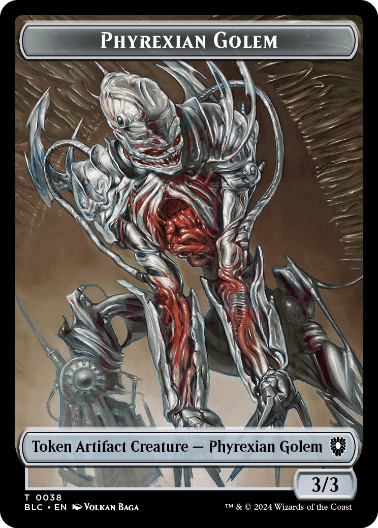 Phyrexian Golem // Faerie Double-Sided Token [Bloomburrow Commander Tokens] | The Time Vault CA