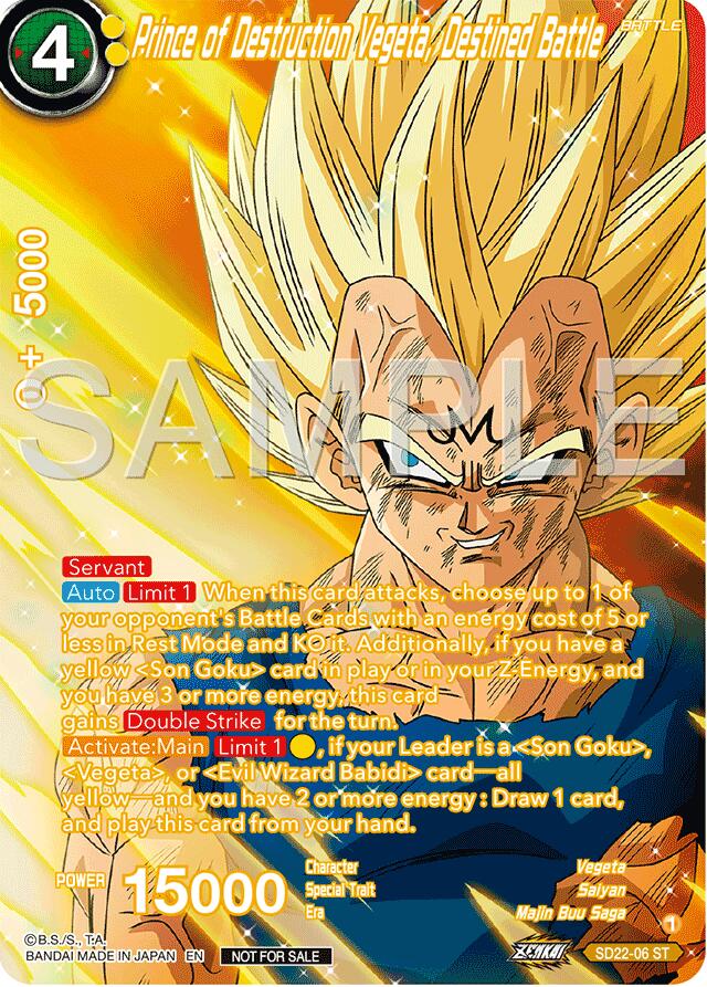 Prince of Destruction Vegeta, Destined Battle (Premium Alt-Art Card Set 2024 Vol.2) (SD22-06) [Promotion Cards] | The Time Vault CA