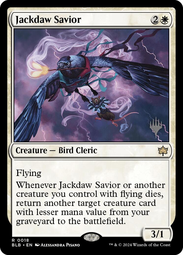 Jackdaw Savior (Promo Pack) [Bloomburrow Promos] | The Time Vault CA