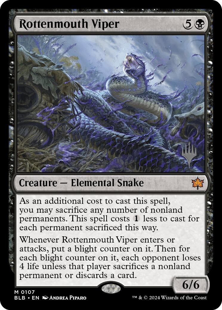 Rottenmouth Viper (Promo Pack) [Bloomburrow Promos] | The Time Vault CA