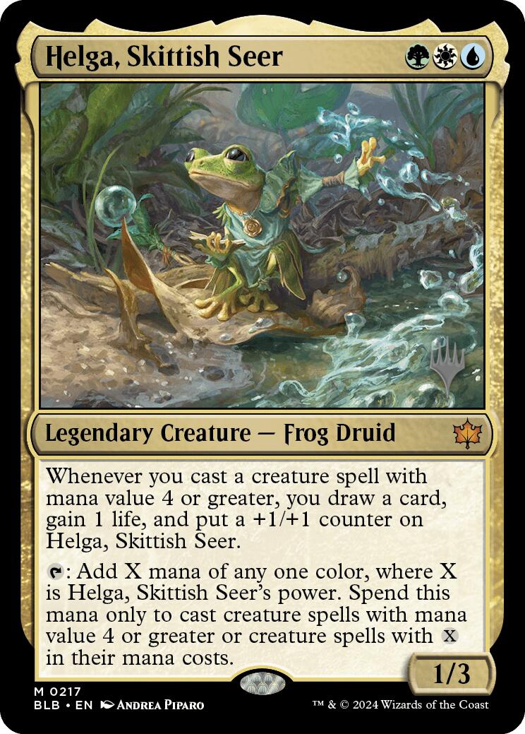 Helga, Skittish Seer (Promo Pack) [Bloomburrow Promos] | The Time Vault CA