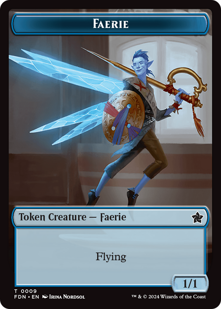 Soldier // Faerie Double-Sided Token [Foundations Tokens] | The Time Vault CA