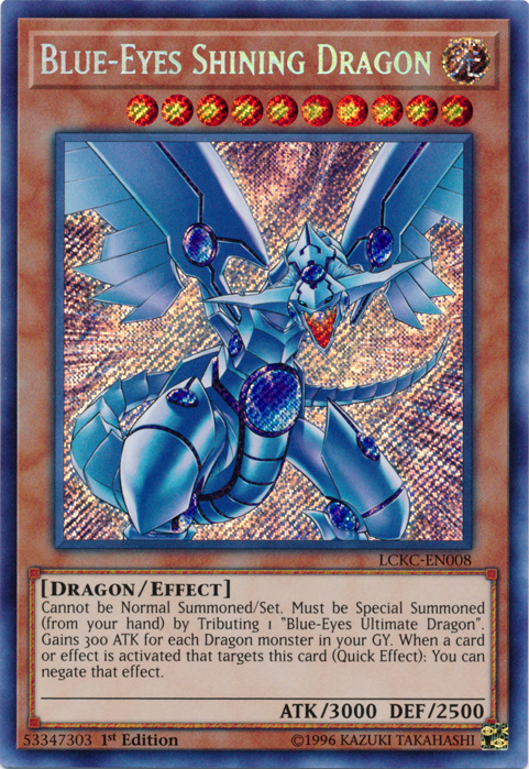 Blue-Eyes Shining Dragon [LCKC-EN008] Secret Rare | The Time Vault CA