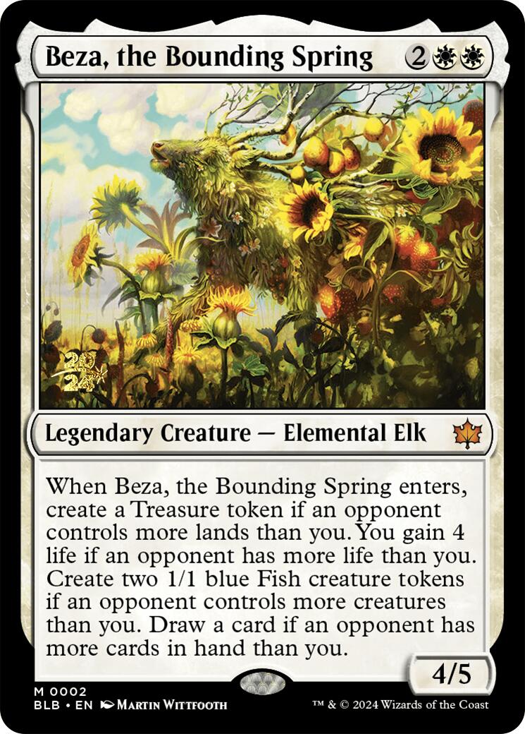 Beza, the Bounding Spring [Bloomburrow Prerelease Promos] | The Time Vault CA