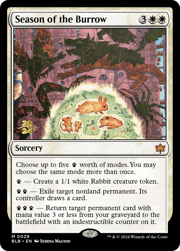 Season of the Burrow [Bloomburrow Prerelease Promos] | The Time Vault CA