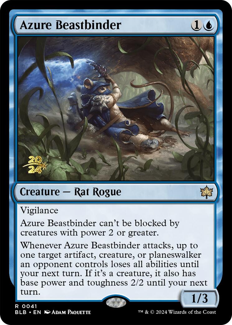 Azure Beastbinder [Bloomburrow Prerelease Promos] | The Time Vault CA