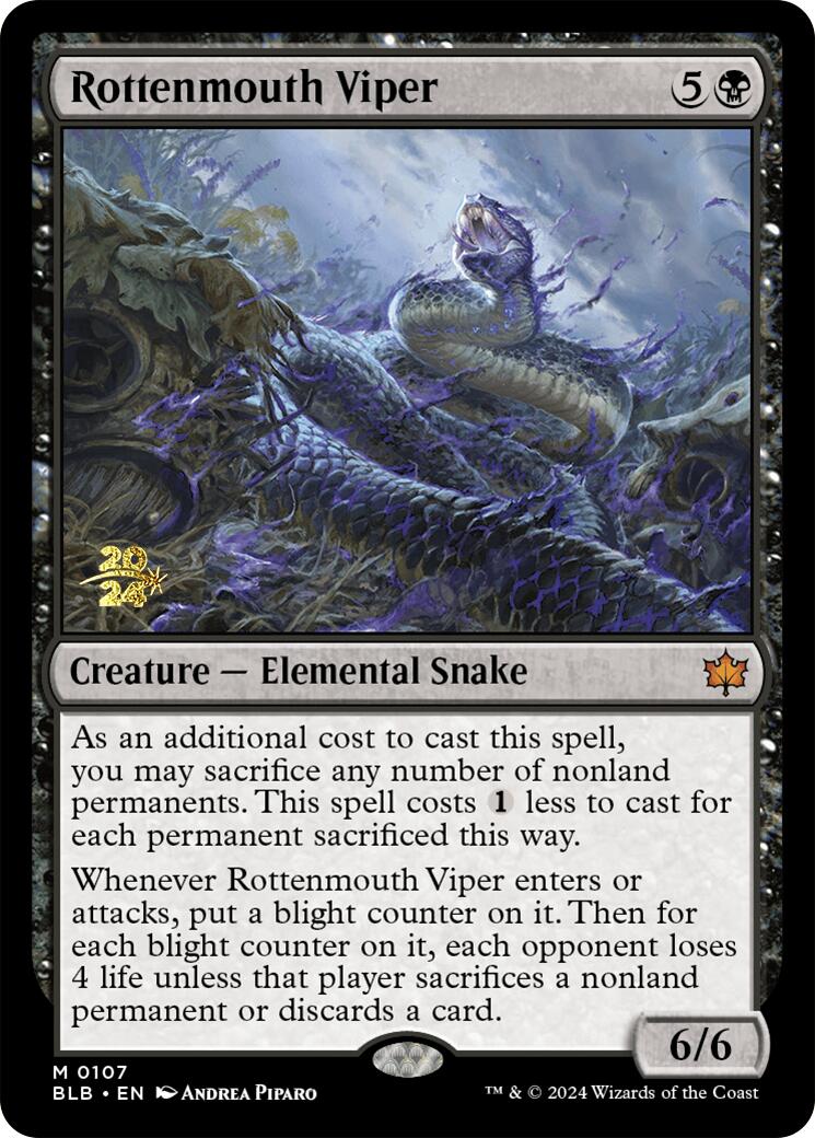 Rottenmouth Viper [Bloomburrow Prerelease Promos] | The Time Vault CA