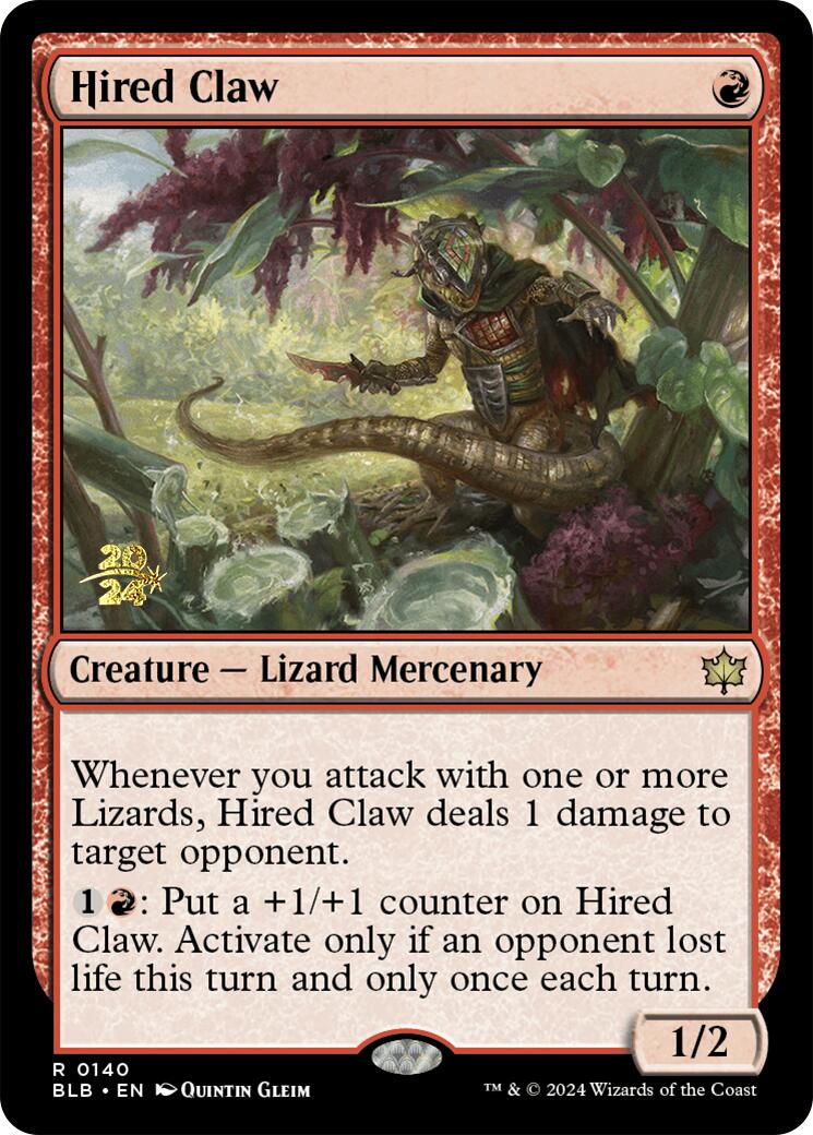 Hired Claw [Bloomburrow Prerelease Promos] | The Time Vault CA