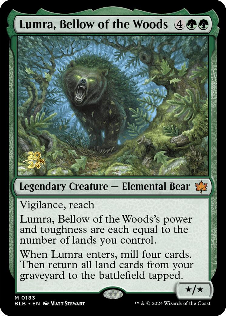 Lumra, Bellow of the Woods [Bloomburrow Prerelease Promos] | The Time Vault CA