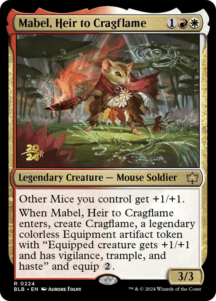 Mabel, Heir to Cragflame [Bloomburrow Prerelease Promos] | The Time Vault CA