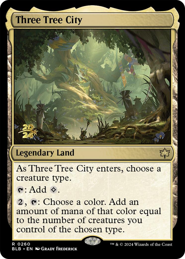 Three Tree City [Bloomburrow Prerelease Promos] | The Time Vault CA