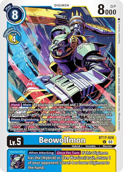 Beowolfmon [BT17-026] [Secret Crisis] | The Time Vault CA