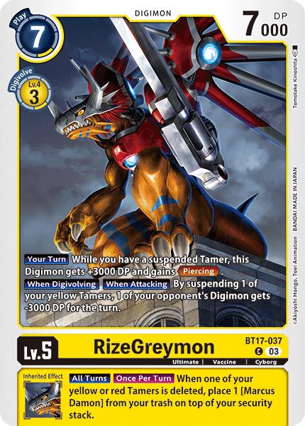 RizeGreymon [BT17-037] [Secret Crisis] | The Time Vault CA