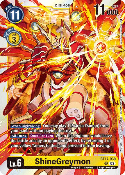 ShineGreymon [BT17-039] [Secret Crisis] | The Time Vault CA