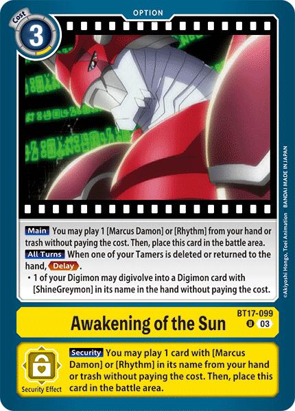 Awakening of the Sun [BT17-099] [Secret Crisis] | The Time Vault CA