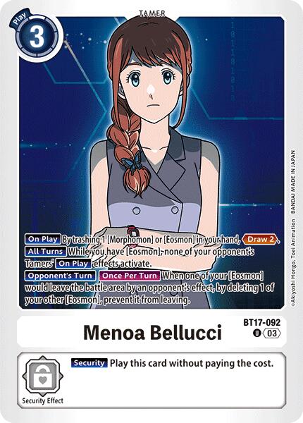 Menoa Bellucci [BT17-092] [Secret Crisis] | The Time Vault CA