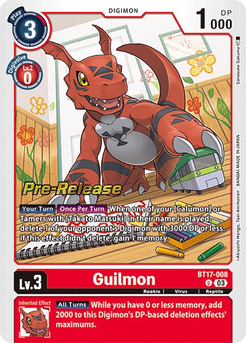 Guilmon [BT17-008] [Secret Crisis Pre-Release Cards] | The Time Vault CA