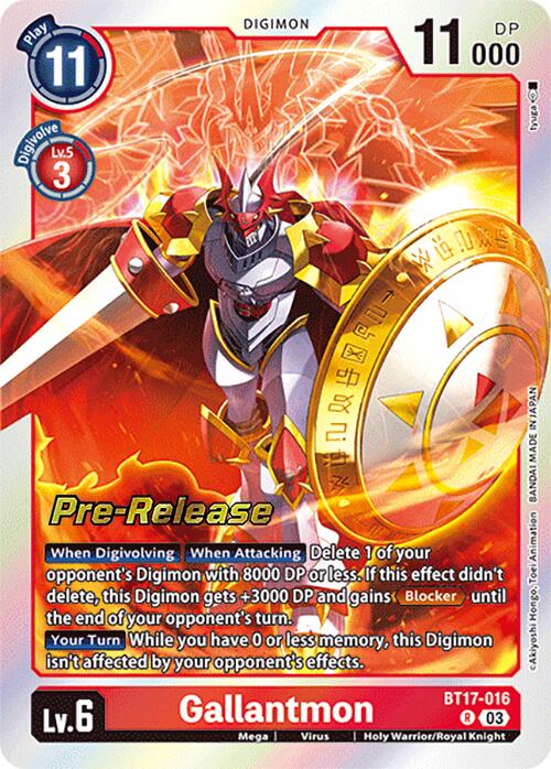 Gallantmon [BT17-016] [Secret Crisis Pre-Release Cards] | The Time Vault CA