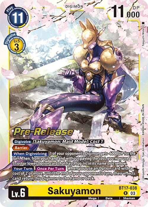 Sakuyamon [BT17-038] [Secret Crisis Pre-Release Cards] | The Time Vault CA