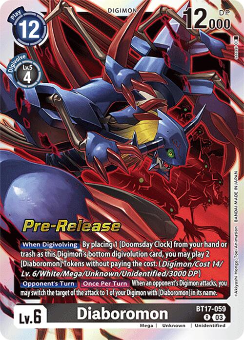 Diaboromon [BT17-059] [Secret Crisis Pre-Release Cards] | The Time Vault CA