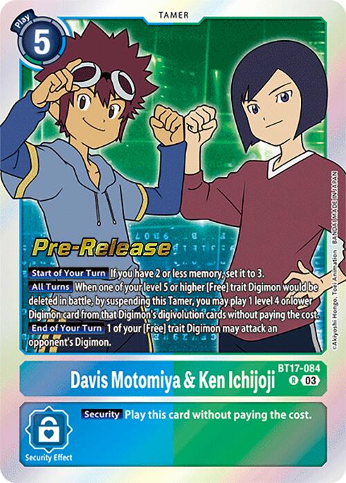 Davis Motomiya & Ken Ichijoji [BT17-084] [Secret Crisis Pre-Release Cards] | The Time Vault CA