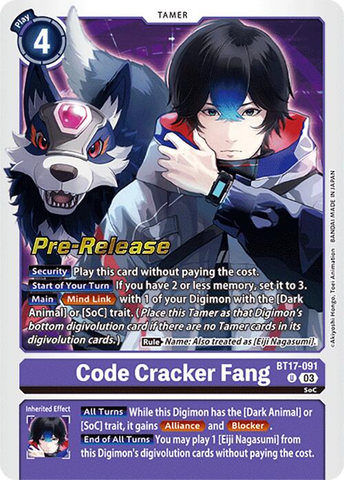 Code Cracker Fang [BT17-091] [Secret Crisis Pre-Release Cards] | The Time Vault CA