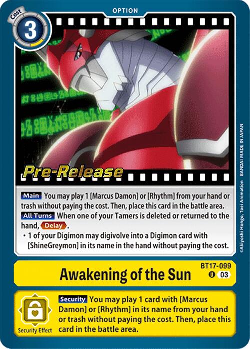 Awakening of the Sun [BT17-099] [Secret Crisis Pre-Release Cards] | The Time Vault CA