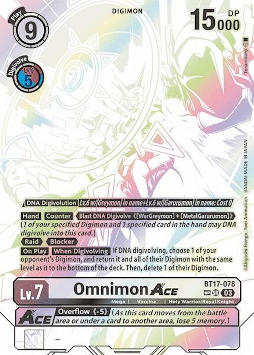 Omnimon ACE [BT17-078] (Textured) [Secret Crisis] | The Time Vault CA