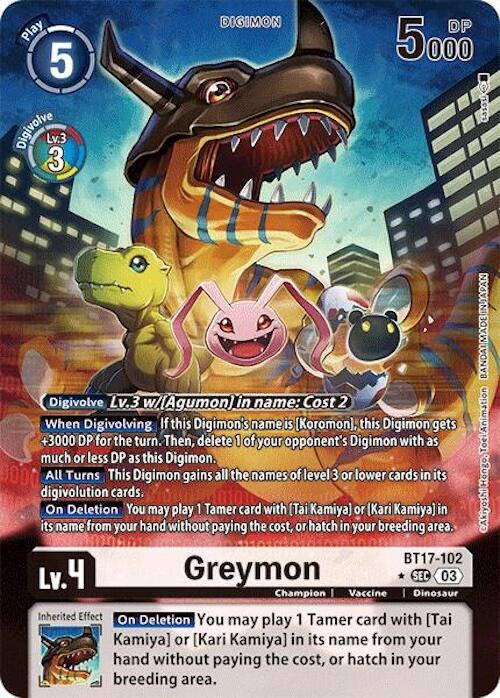 Greymon [BT17-102] (Alternate Art) [Secret Crisis] | The Time Vault CA