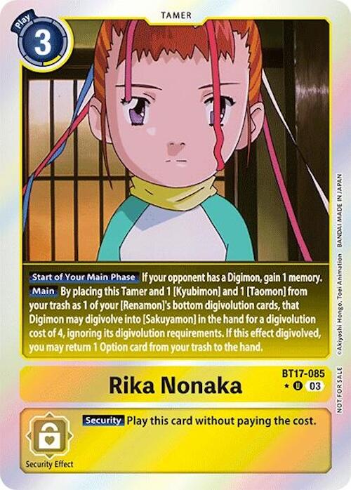 Rika Nonaka [BT17-085] (Secret Crisis: Movie Memorial Pack) [Secret Crisis] | The Time Vault CA