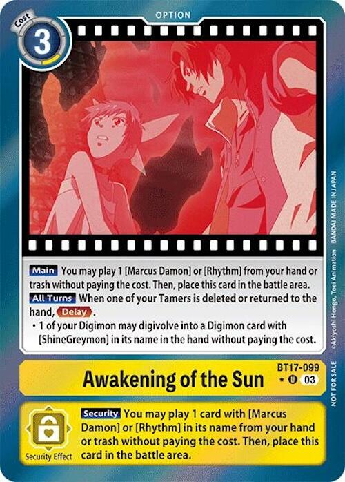 Awakening of the Sun [BT17-099] (Secret Crisis: Movie Memorial Pack) [Secret Crisis] | The Time Vault CA