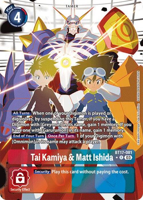 Tai Kamiya & Matt Ishida [BT17-081] (Alternate Art) [Secret Crisis] | The Time Vault CA