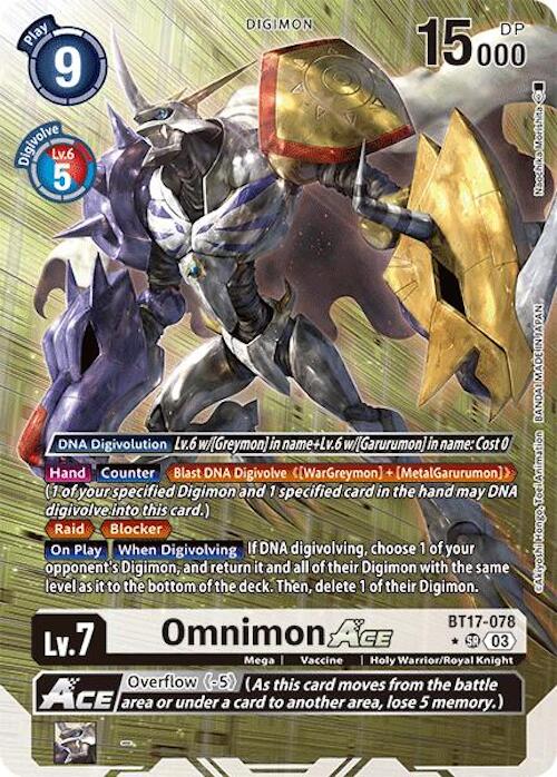 Omnimon ACE [BT17-078] (Alternate Art) [Secret Crisis] | The Time Vault CA