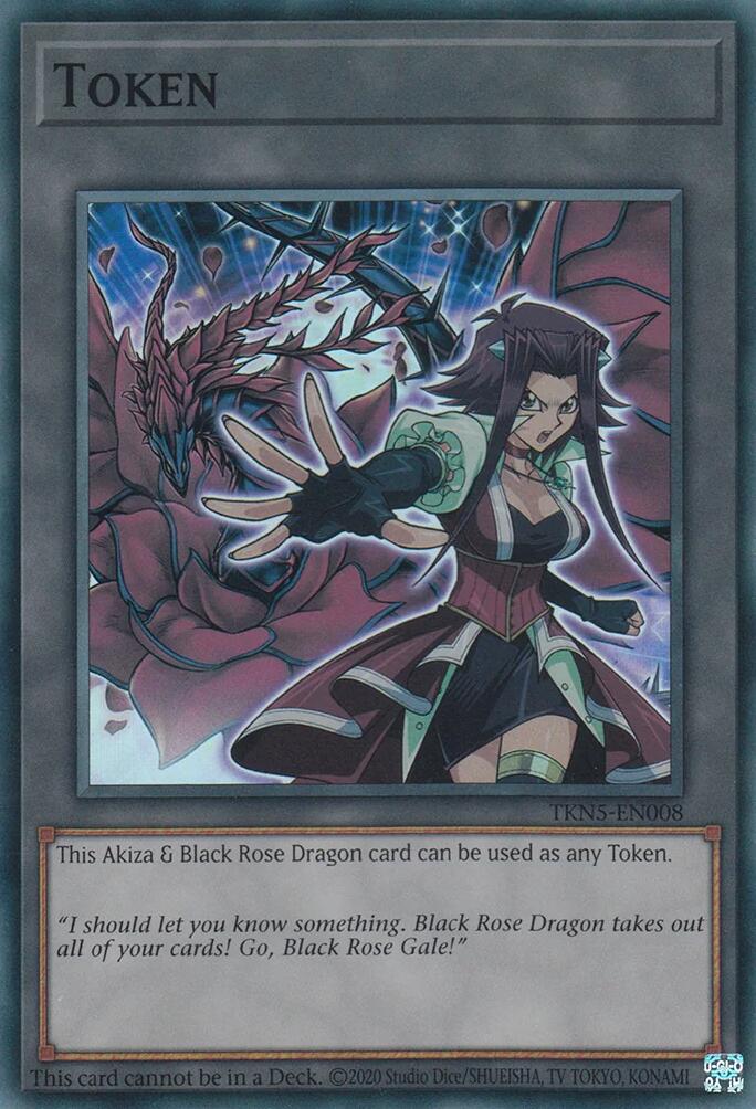 Token: Akiza & Black Rose Dragon [TKN5-EN008] Super Rare | The Time Vault CA