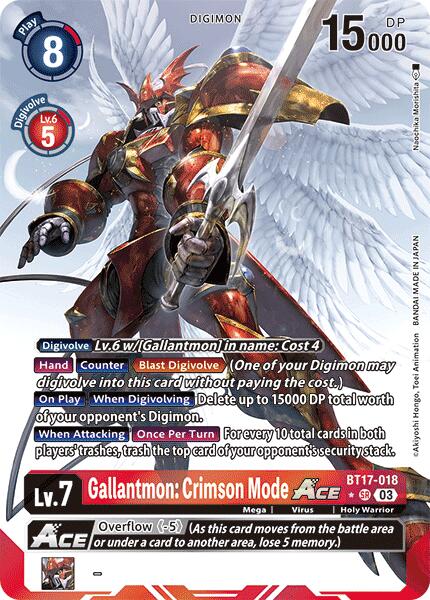 Gallantmon: Crimson Mode ACE [BT17-018] (Alternate Art) [Secret Crisis] | The Time Vault CA