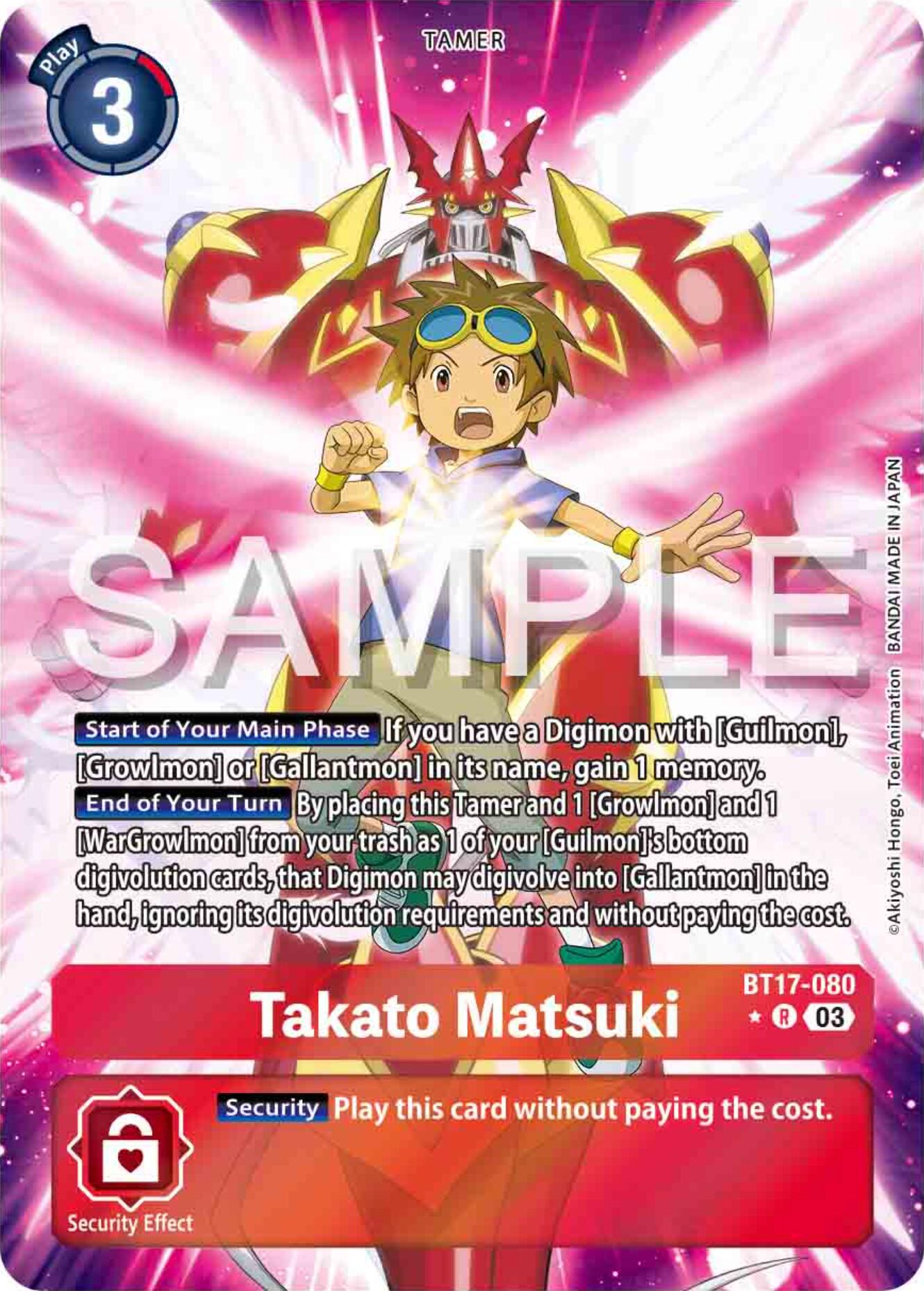 Takato Matsuki [BT17-080] (Alternate Art) [Secret Crisis] | The Time Vault CA