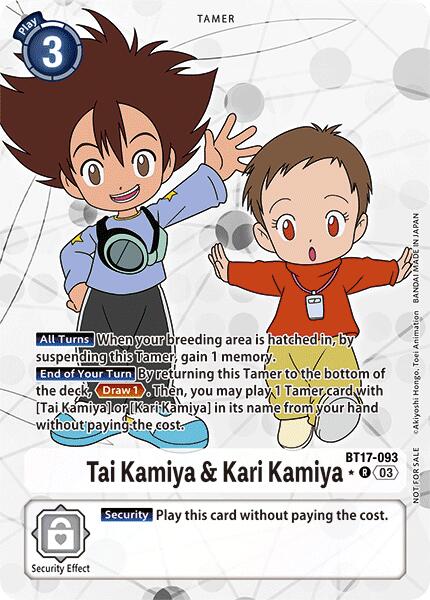 Tai Kamiya & Kari Kamiya [BT17-093] (Alternate Art) [Secret Crisis] | The Time Vault CA