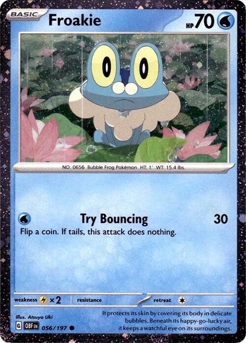 Froakie (056/197) (Cosmos Holo) [Scarlet & Violet: Obsidian Flames] | The Time Vault CA