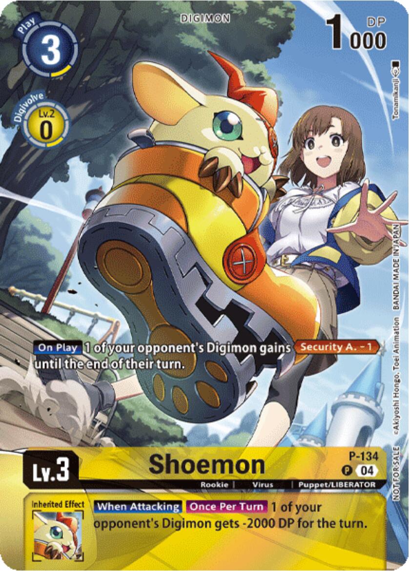 Shoemon [P-134] (Digimon Liberator Promotion) (Textured) [Promotional Cards] | The Time Vault CA