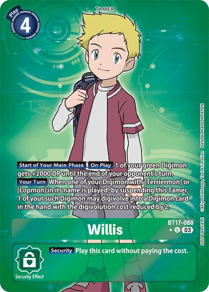 Willis [BT17-088] (Box Promotion Pack: Secret Crisis) [Secret Crisis] | The Time Vault CA