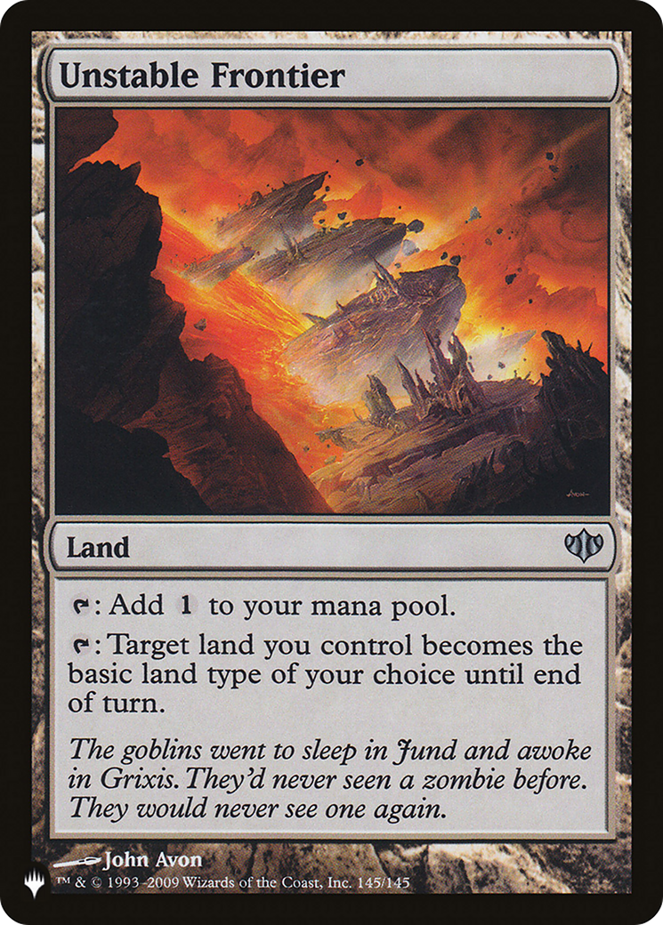 Unstable Frontier [The List] | The Time Vault CA