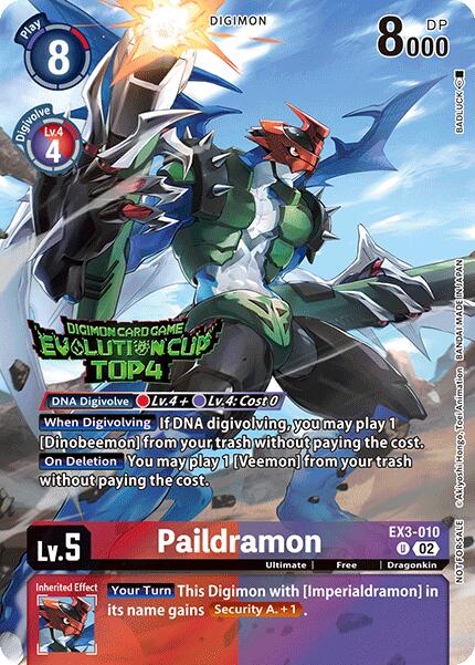 Paildramon [EX3-010] (2024 Evolution Cup Top 4) [Draconic Roar] | The Time Vault CA