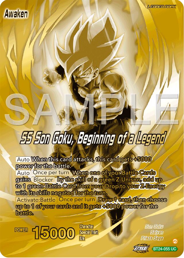 Son Goku // SS Son Goku, Beginning of a Legend (BT24-055) [Promotion Cards] | The Time Vault CA