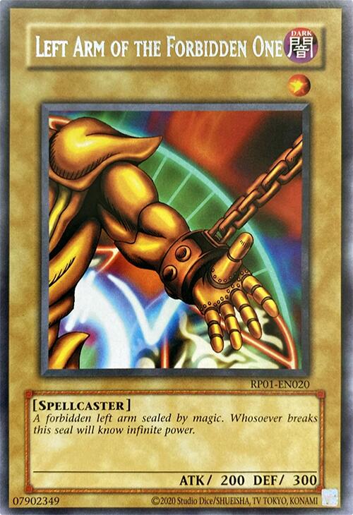Left Arm of the Forbidden One [RP01-EN020] Rare | The Time Vault CA